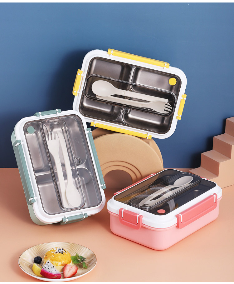 INS网红304不锈钢保温饭盒学生分格午餐盒办公成人便当盒bentobox pic 19