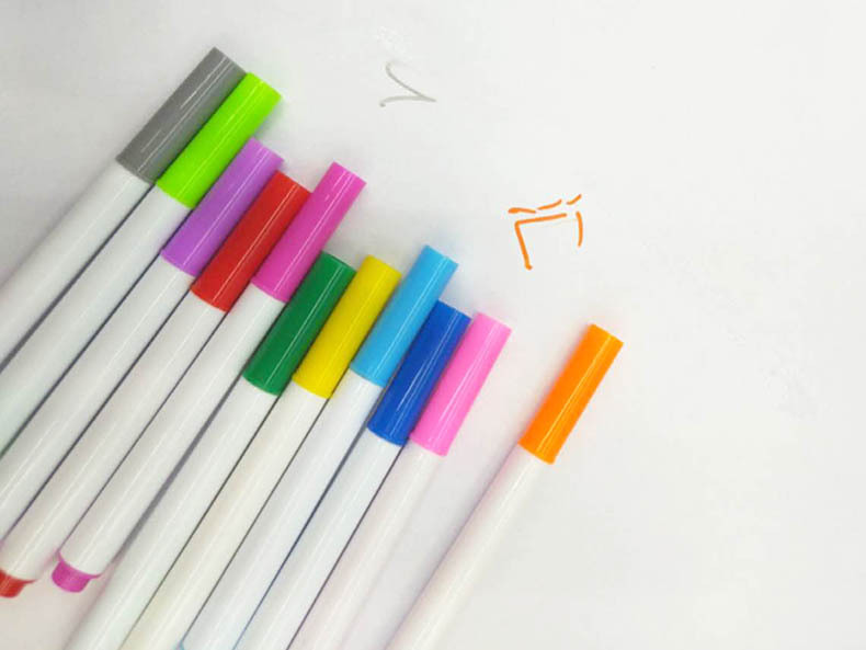 Qianhui Custom LOGO dust-free water-soluble chalk lamp board pen Fluorescent board white blackboard 12-color erasable chalk pic 7