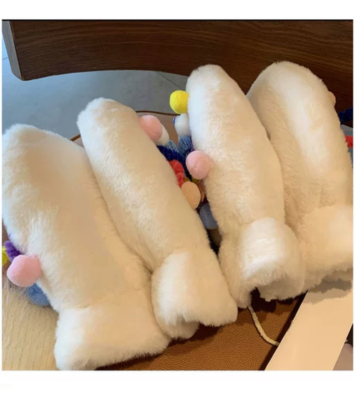 冬季可爱搞怪毛绒连指网红手套猫咪手套女保暖加厚防寒毛绒手套详情3