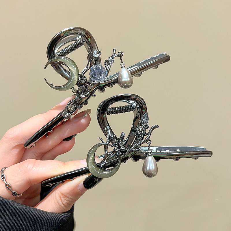 新中式国风抓夹女款2024新款高级感后脑勺发饰古风鲨鱼夹大号夹子详情8