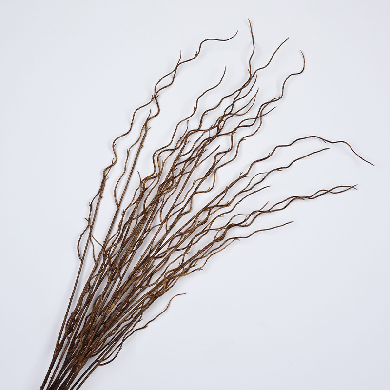 仿真植物柳枝枯枝龙柳柳芽柳支树枝线条插花4叉龙柳家居装饰花材详情7