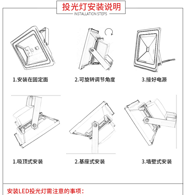 Low-voltage lamps, DC 12V - 24V floodlights, spotlights, battery lamps, Marine lamps, night market lamps, coal mine lighting lamps pic 14