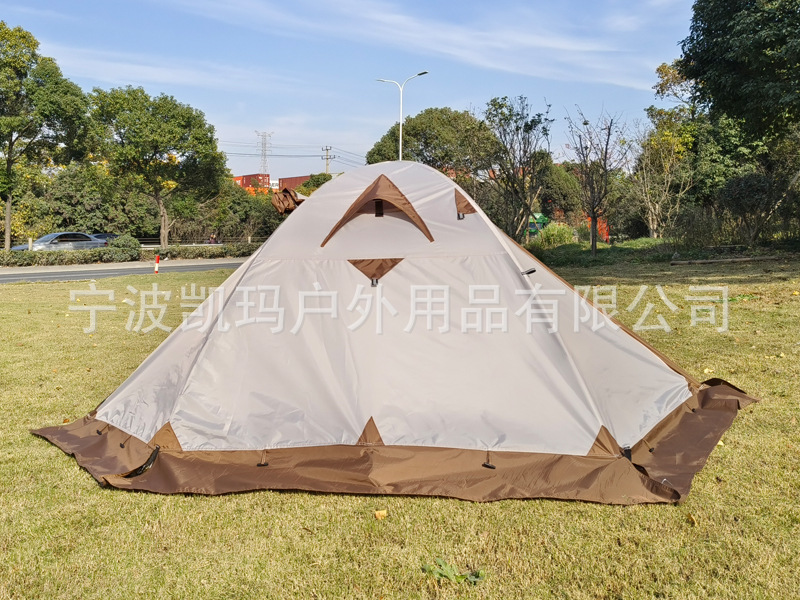 凯玛专业登山徒步户外2-3-4人双人加厚防暴雨过夜轻量化铝杆帐篷详情8