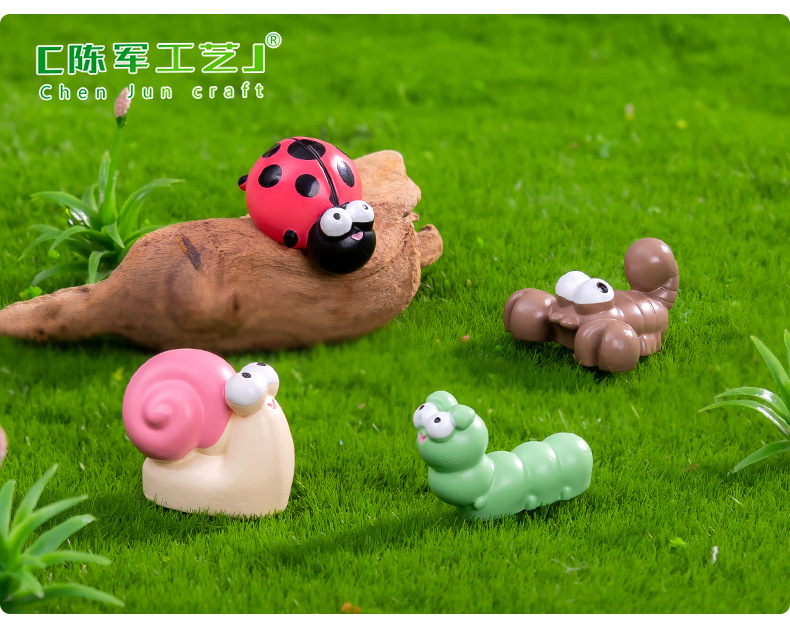 Moss micro-landscape creative caterpillars, snails, insects, garden landscaping diy decorative accessories, mini ornaments pic 40