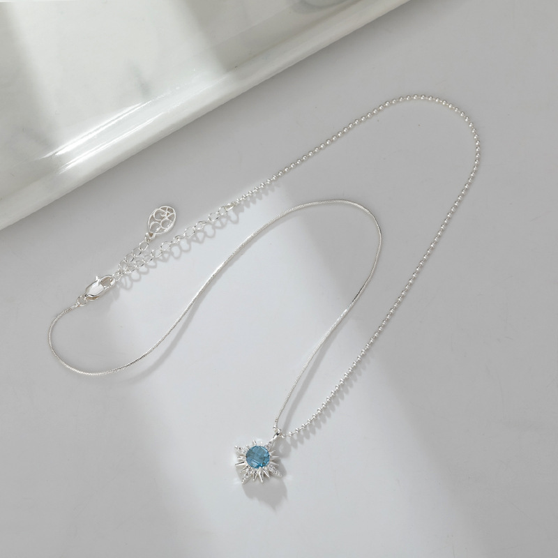 柏伶饰品时尚雪花项链高级感日韩系列小清新锁骨链轻奢锆石锁骨链详情7