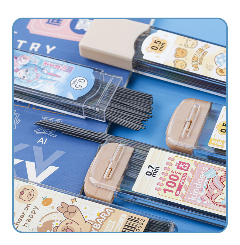 Cute cartoon activity pencil lead, mechanical pencil refill 2B lead, 0.5mm box-packed activity resin lead pic 5