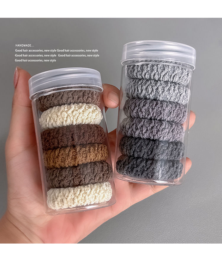 升级版加宽加厚发圈皮筋女提花纹路高弹力耐用头绳时尚马尾发绳详情13