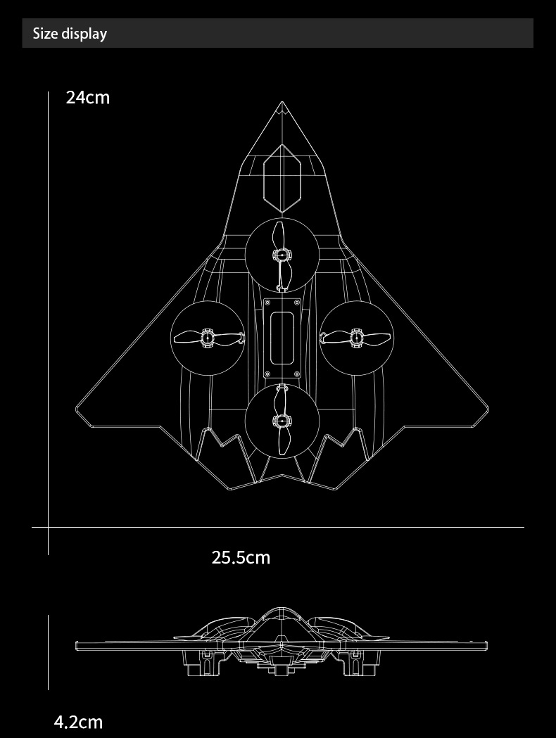 跨境L27四轴无人机2.4G固定翼泡沫飞机儿童户外玩具遥控飞机详情14