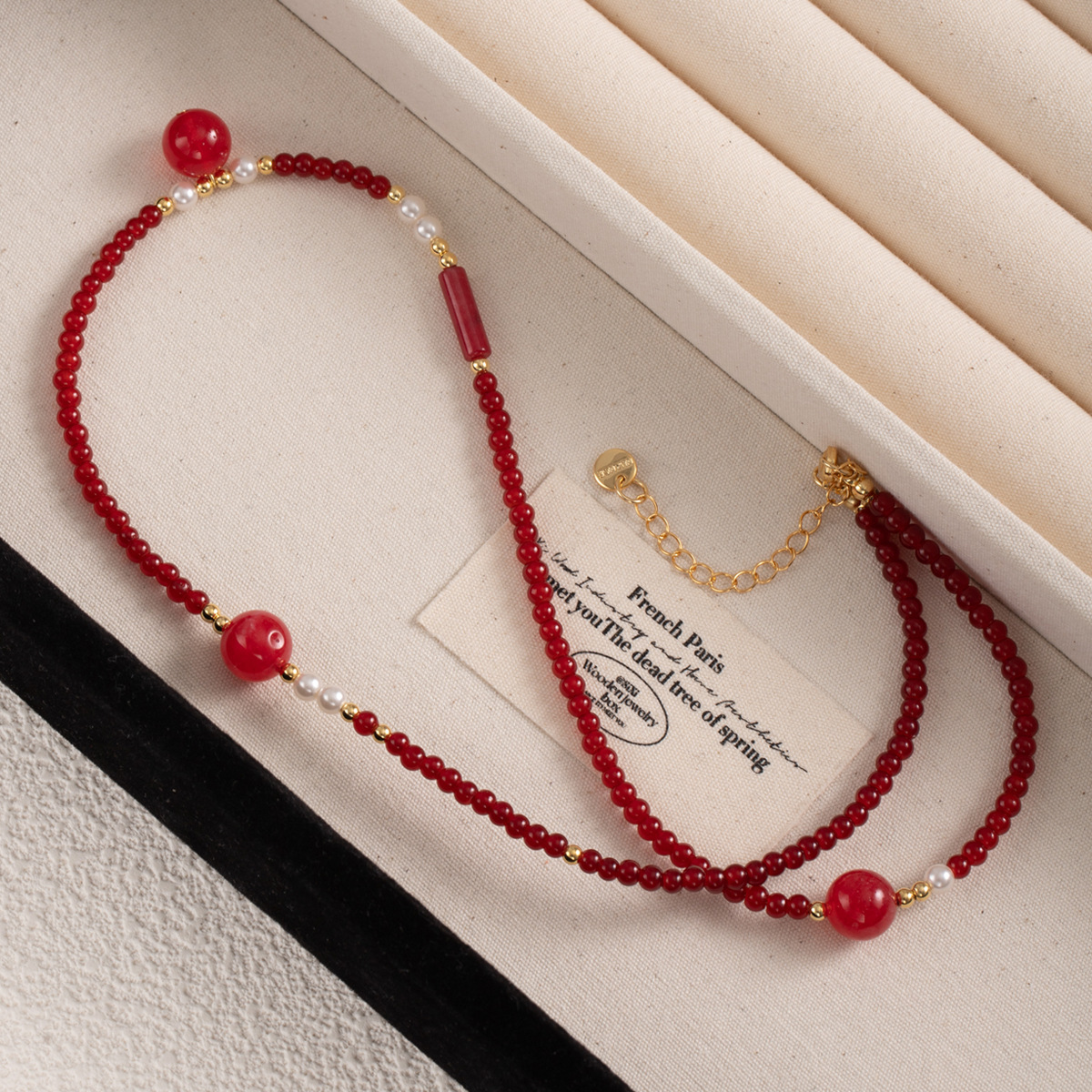 High-end colored beaded necklace for women, light luxury and niche spring and summer dopamine freshwater pearl collarbone chain necklace wholesale pic 62