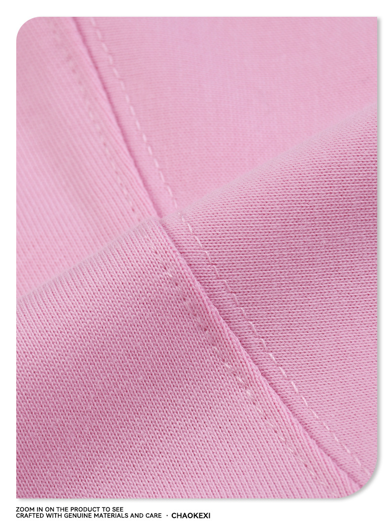 CKX2026夏季美式275g高品质潮牌纯棉t落肩纯色男潮青少年短袖T恤详情15