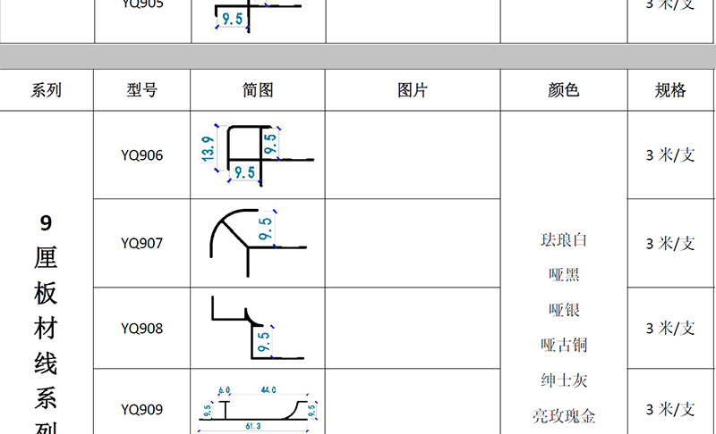绿生装饰   铝合金收边条卡8.3CM工字线护墙板工字条金属卡条灯带装饰线碳晶板木饰面收口条  绿生装饰新材料详情18