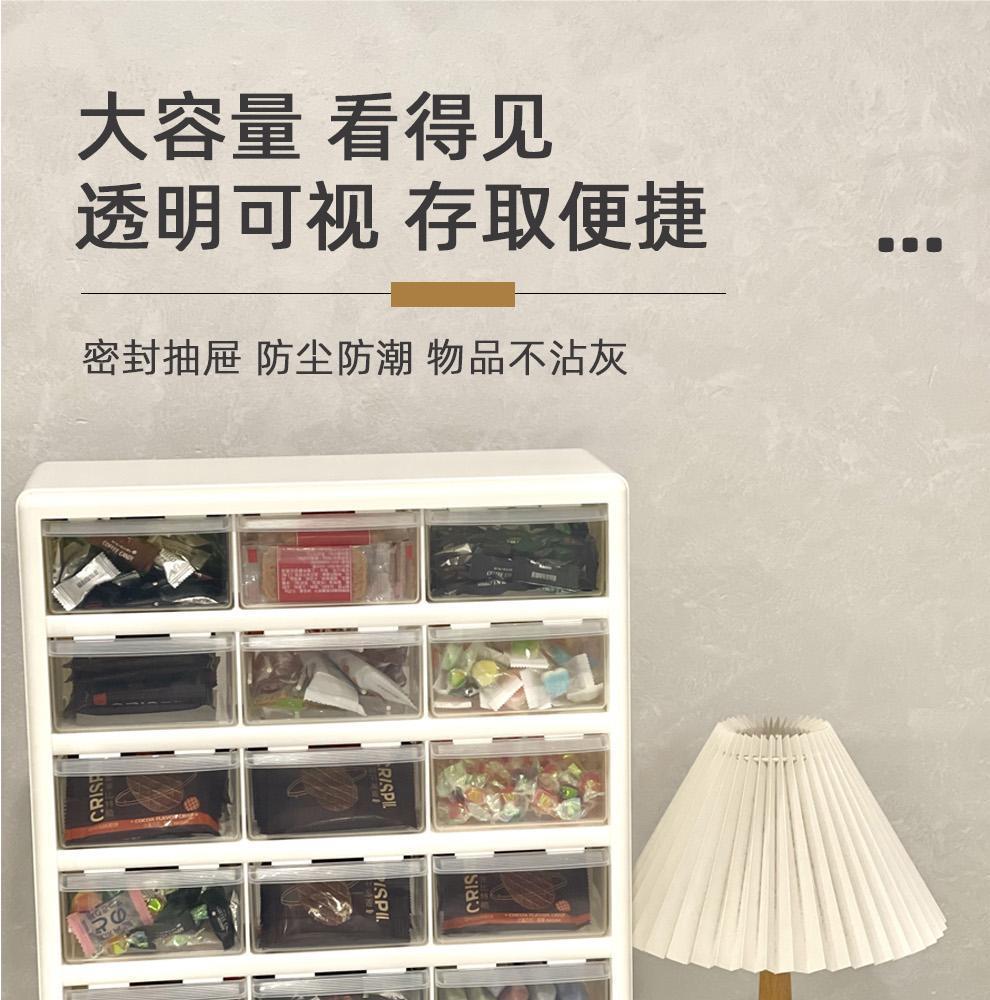 抽屉式零件盒收纳柜箱家用分格塑料透明工具盒收纳物料盒子大容量详情25