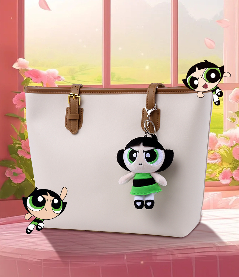 正版飞天小女警毛绒公仔挂件可爱娃娃钥匙扣卡通泡泡玩偶包包集合详情11