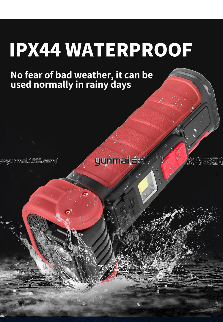 跨境新款COB工作灯磁吸带笔夹多功能强光应急手电筒检修提灯手提式照明工具详情7