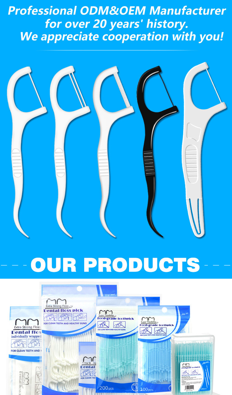 外贸批发超细牙线袋装30支高拉力圆线一次性牙线棒跨境电商现货详情1