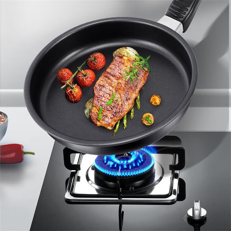 Factory direct sales: 18 cm small frying pan, long-handled non-stick pan, steak frying pan, free household small frying pan pic 1