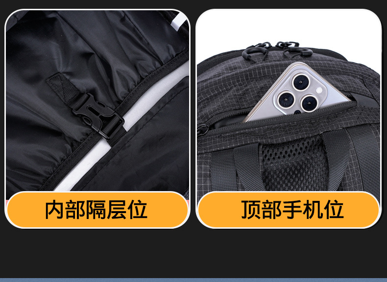 Cross-border large-capacity outdoor bags, mountaineering backpacks, water-resistant travel bags, skiing, camping and hiking sports backpacks pic 15