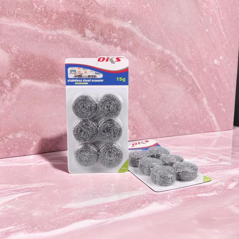 家用钢丝球不锈钢清洁球锅刷洗碗刷钢丝球厨房洗碗清洁球OKS详情6