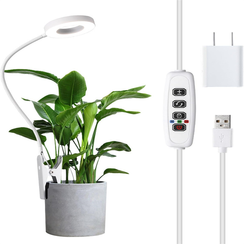 Flowerpot clamp-type plant supplementary lighting lamp, full-spectrum plant growth lamp, indoor small plant landscape lamp, angel ring lamp pic 2
