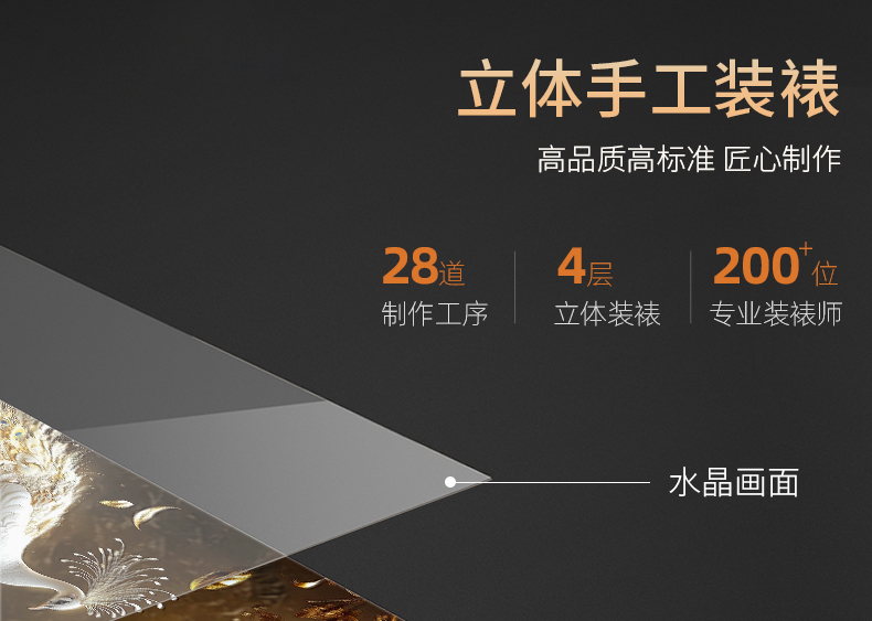 孔雀挂轻奢高级感玄关装饰大气入户正对门高档走廊过道挂画装饰画装饰画装饰挂画详情11