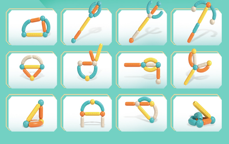 New cross-border magnetic attraction little dinosaur toy boy assembly engineering vehicle Dinosaur model Tyrannosaurus rex Triceratops pic 18