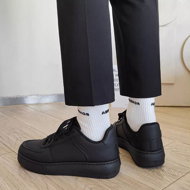 男鞋秋季2024工作百搭高街美式板鞋男款运动休闲黑色厨房防滑潮鞋详情3