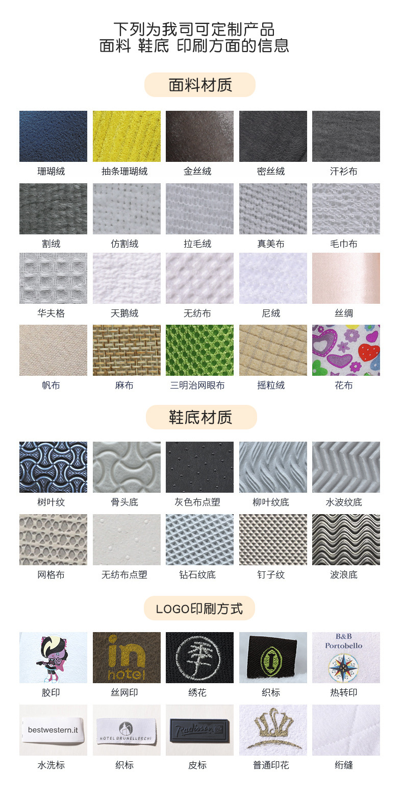 Wholesale of disposable hotel supplies: Disposable velvet slippers, fabric anti-slip slippers for homestay guest rooms pic 12
