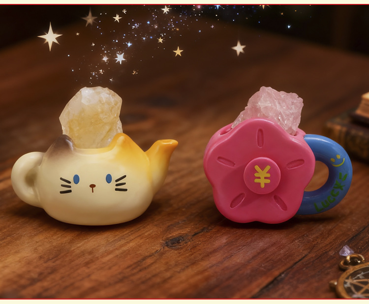 猫猫PAI福运将至能量盲盒卡通创意设计桌面摆件萌趣水晶摆件盲盒详情14