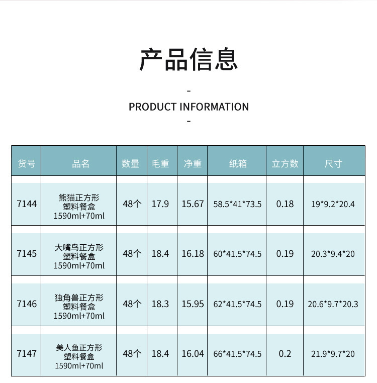 卡通萌趣正方形儿童便当盒带蘸酱盒带餐具可进微波炉加热分格饭盒详情14