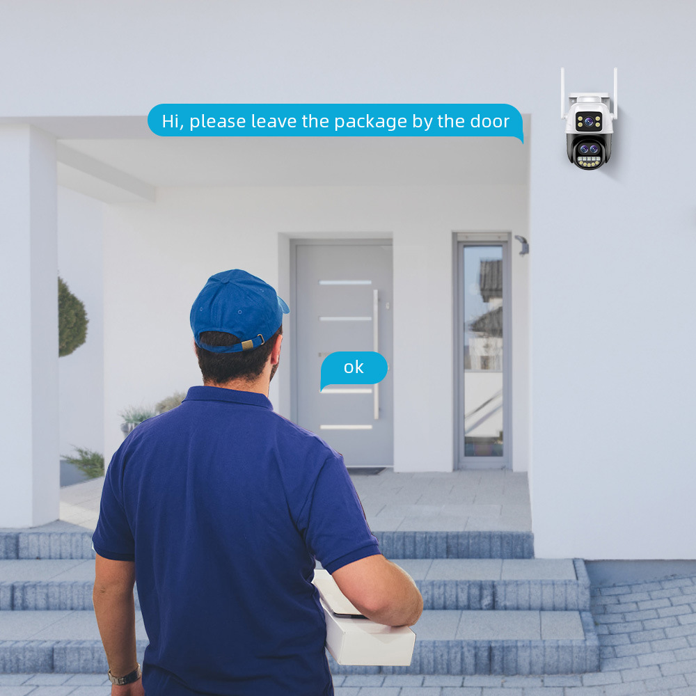 Three-eye zoom surveillance camera, home high-definition camera, wireless camera, wifi network, indoor and outdoor monitor pic 5