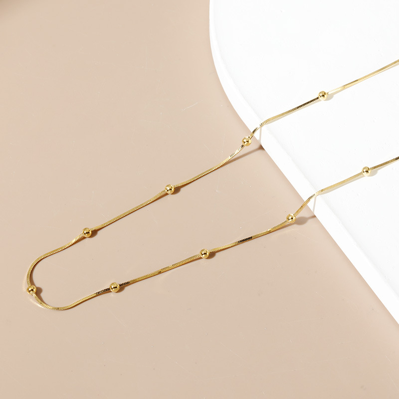 925纯银项链设计隔珠链蛇骨链百搭女高级感ins毛衣链饰品批发青岛详情10