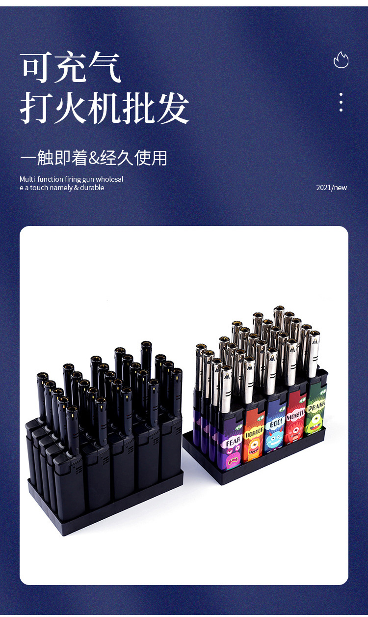 跨境个性卡通人物打火机充气防风点火器迷你厨房点火器现货批发详情3