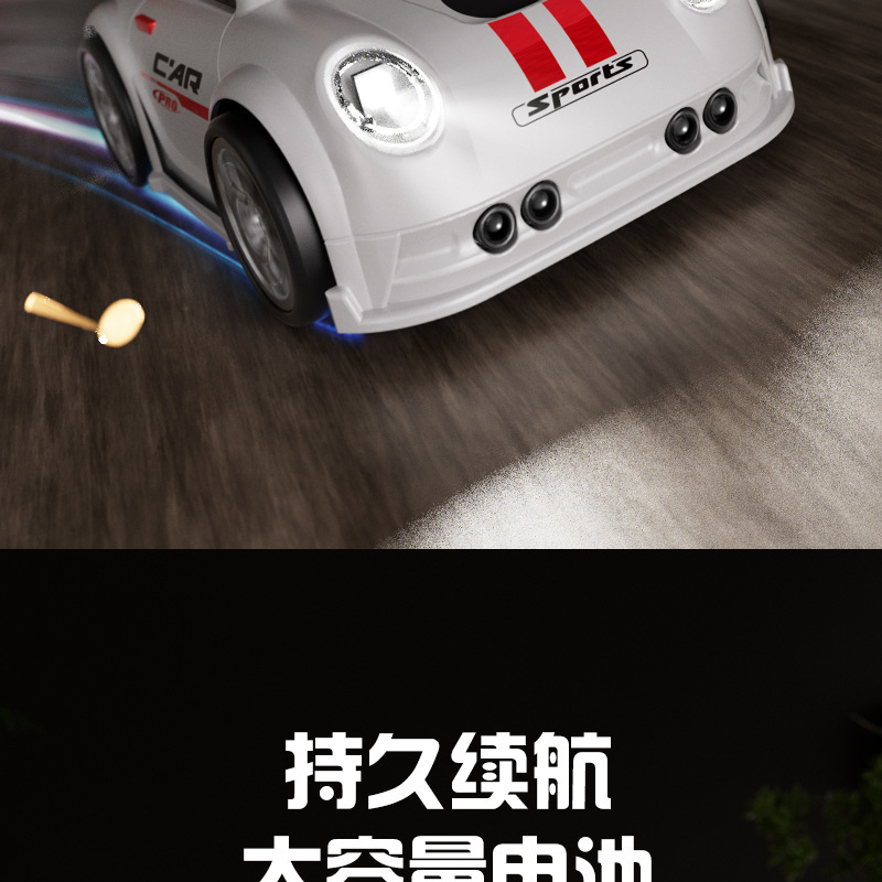 Cross-border remote control MINI car camera and photo cartoon Q-version mini screen control racing drifting C6 remote control car toy pic 16