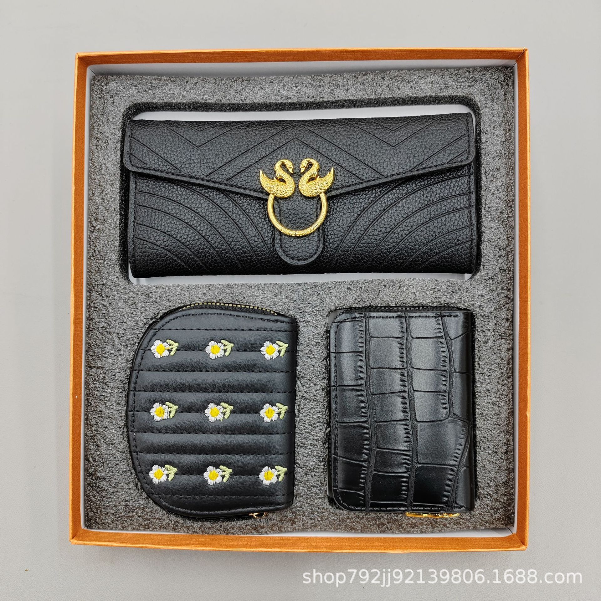 2024新款三件套礼盒装钱夹卡包套盒详情46