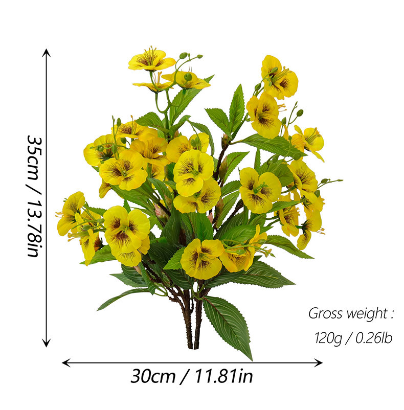 Artificial flowers such as pansies, butterfly flowers and cat face flowers are beautiful and easy to maintain for home living room desktop decoration pic 2