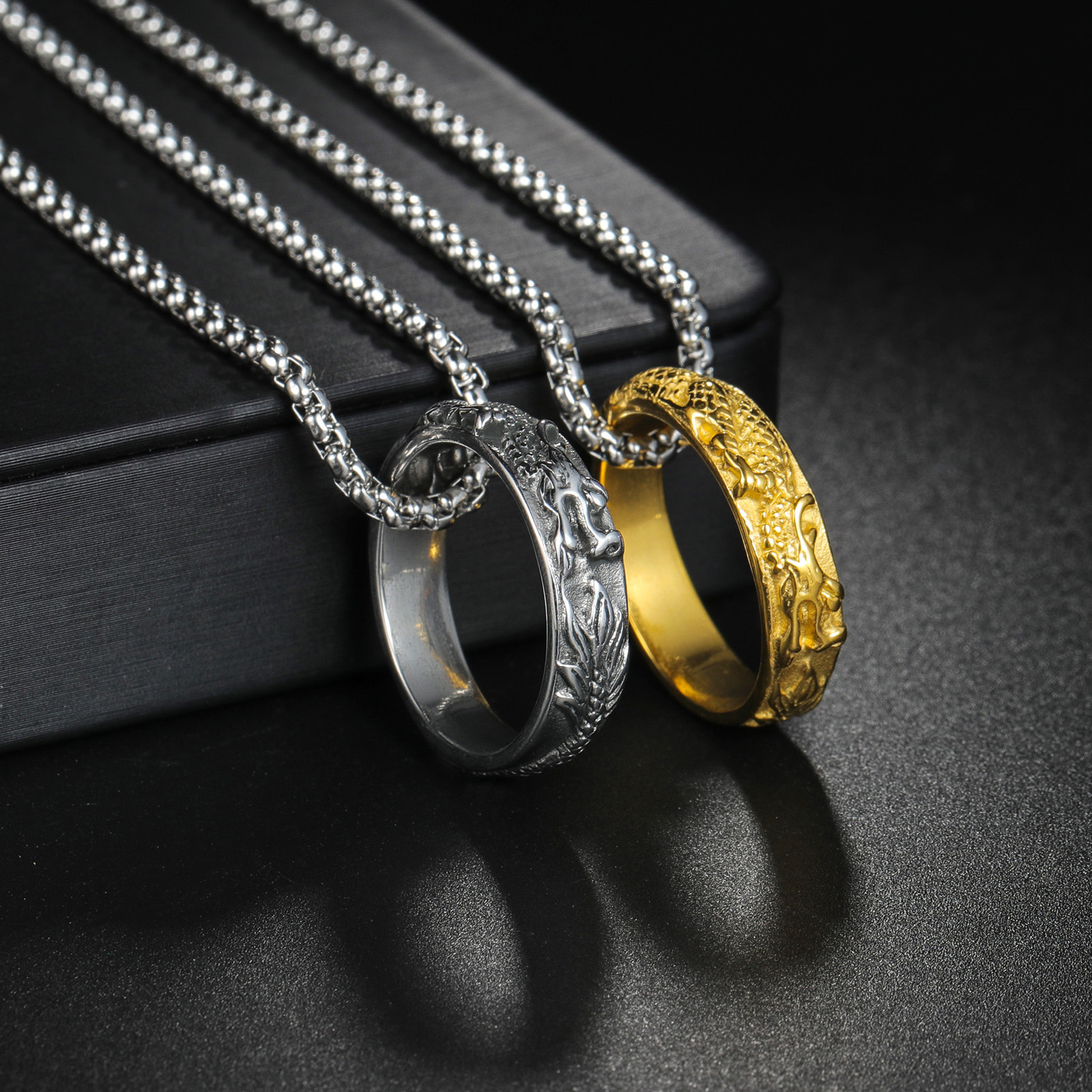 For the Year of the Dragon 2024, this is a new titanium steel pendant for the Chinese dragon from temu Xiyin Amazon pic 3