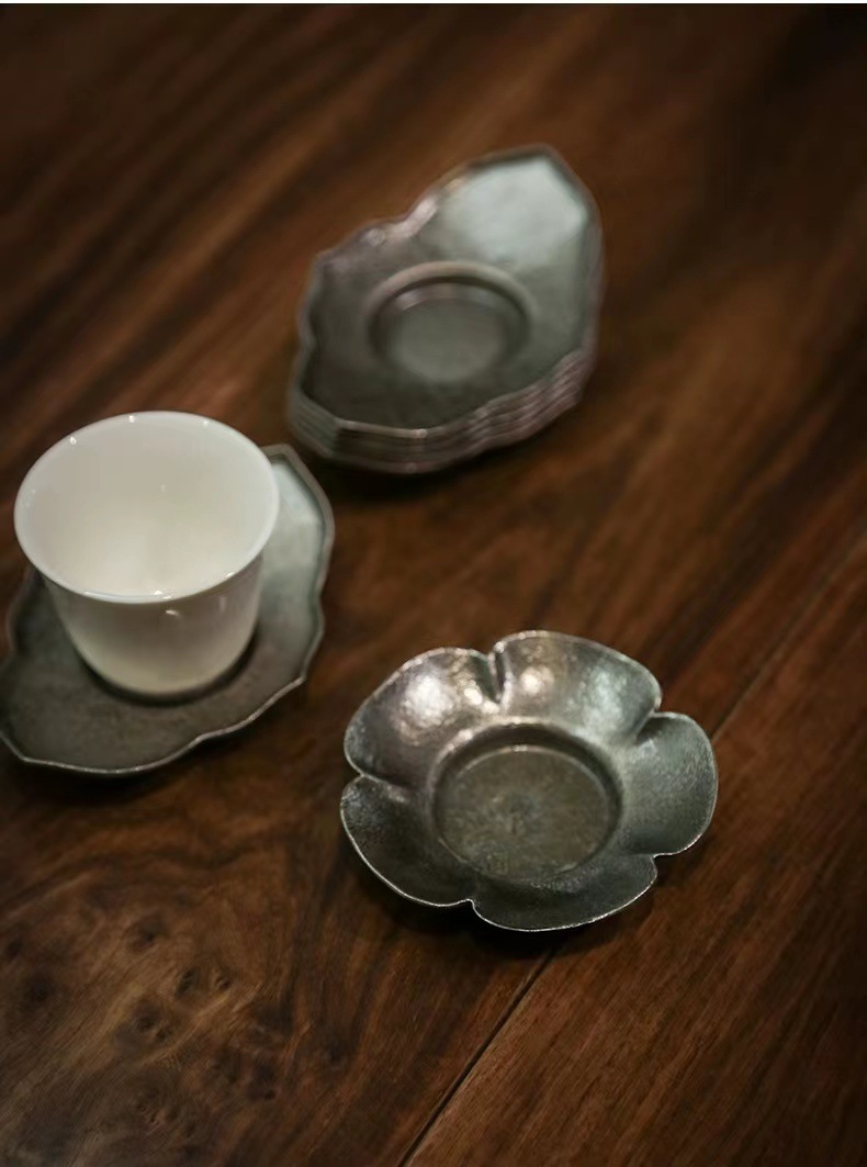 厂家直销铜合金杯垫 功夫茶具配件茶道茶托杯托 日式杯托详情5