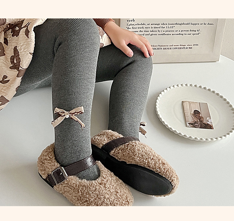 女童打底裤秋冬季加绒加厚铃铛蝴蝶结儿童连裤袜宝宝婴儿保暖袜裤详情15