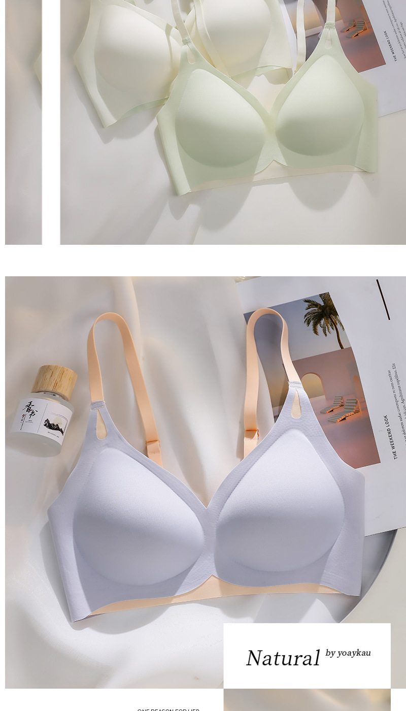 云朵无痕内衣女小胸上托聚拢透气防下垂无钢圈一片式薄款美背文胸详情12
