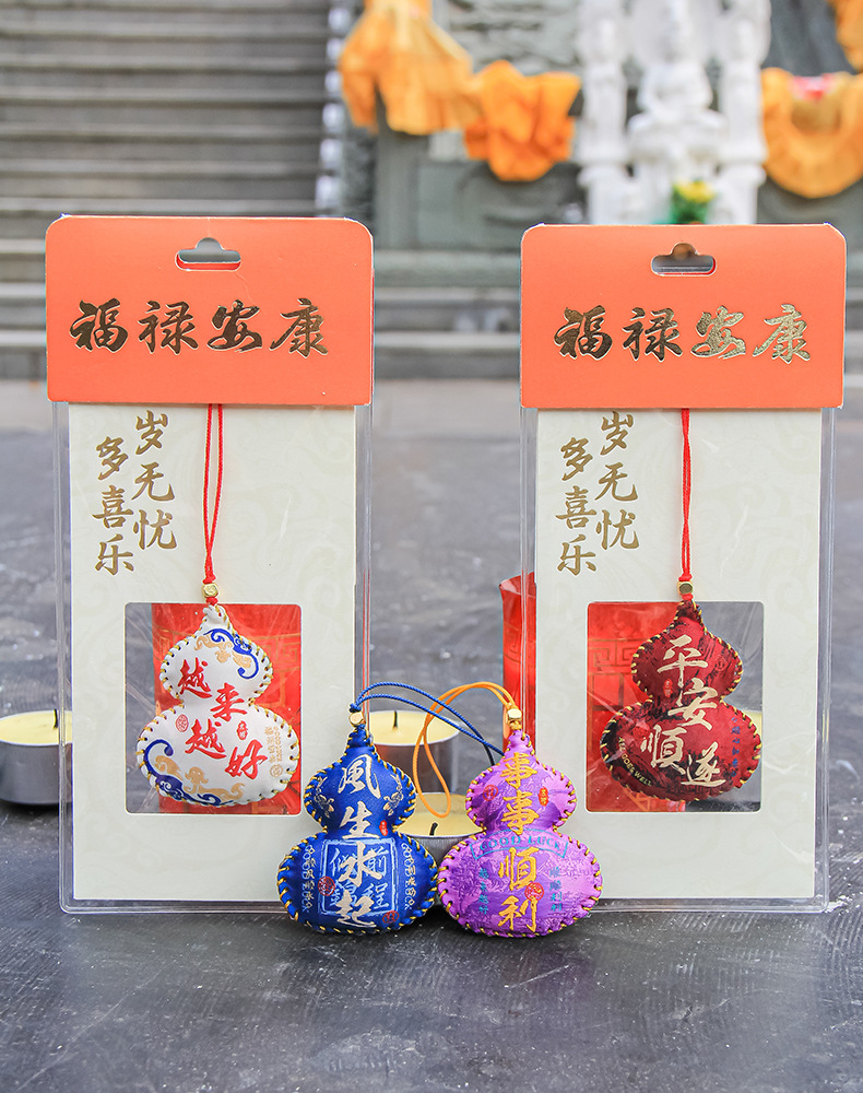 中式手缝葫芦香囊国潮景区文创礼品香袋平安挂件随身香包批发详情12