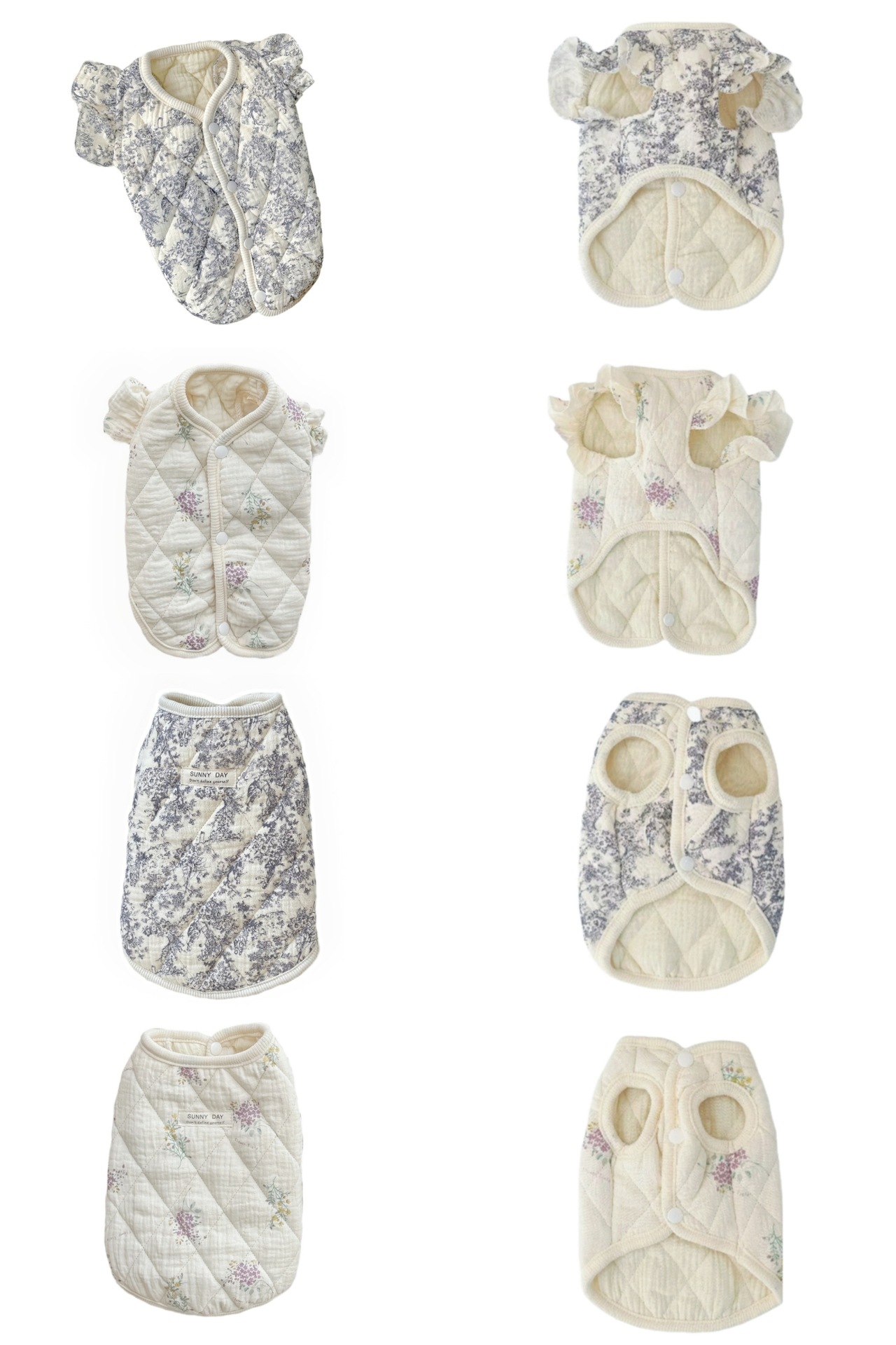 飞袖纱布宠物衣服加棉家居服小型犬小狗狗秋冬装保暖小猫咪猫衣服详情17