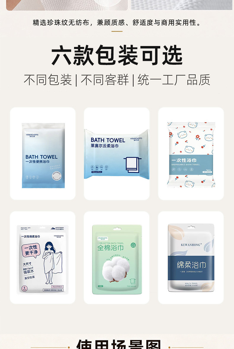 Disposable towels, bath towels, business trip bath towel sets, individual packaging, beauty salon bath towels, hotel supplies wholesale pic 6
