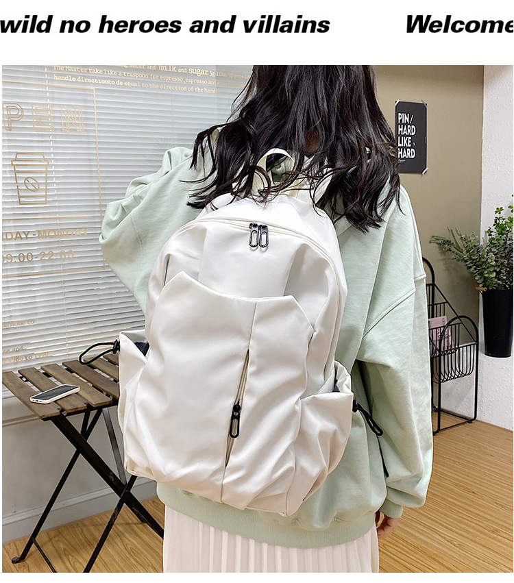 跨境新款双肩包大容量男女学生书包简约休闲短途出差商务电脑包详情23