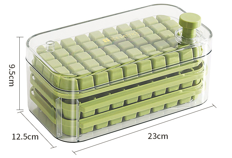 按压冰格冰块模具食品级家用制冰机硅胶双层制冰盒易脱模冰壶储冰详情17