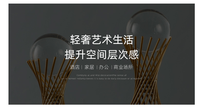 Wholesale of light luxury crystal ball handicrafts for home decoration, living room entrance, wine cabinet, office desk ornaments pic 11