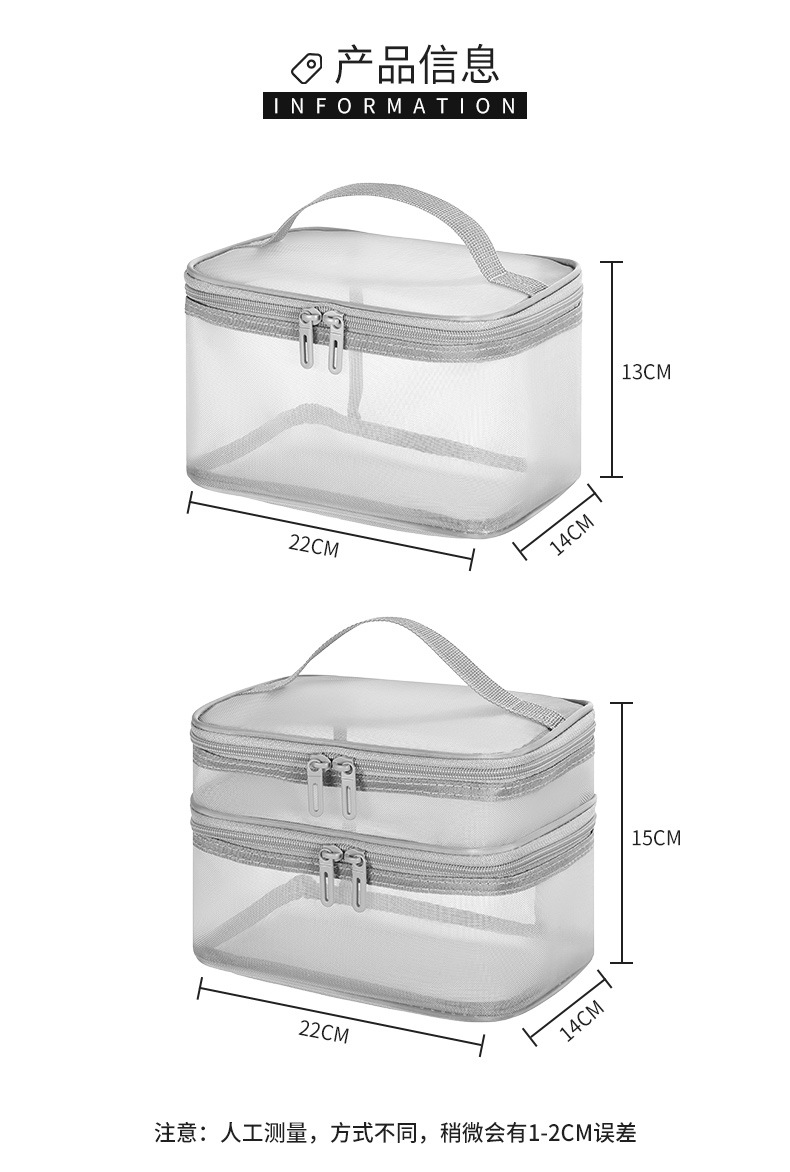 新款网纱化妆包大容量高级感化妆品收纳包ins高颜值收纳洗漱包详情3