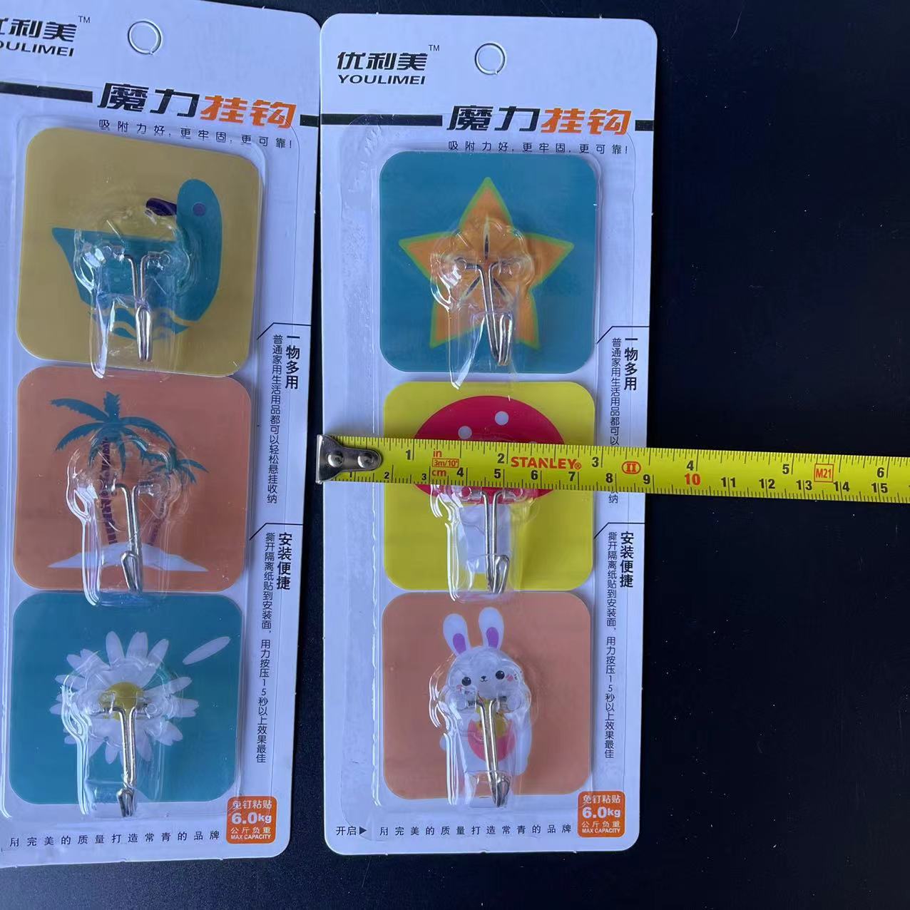 【1-1 Zone 】 Little Flower -3 Adhesive Hooks 320 yuan per piece, 3 pieces for kitchen hooks, adhesive wall-mounted, creative and cute adhesive hooks, no need for drilling, 1 yuan supply pic 1