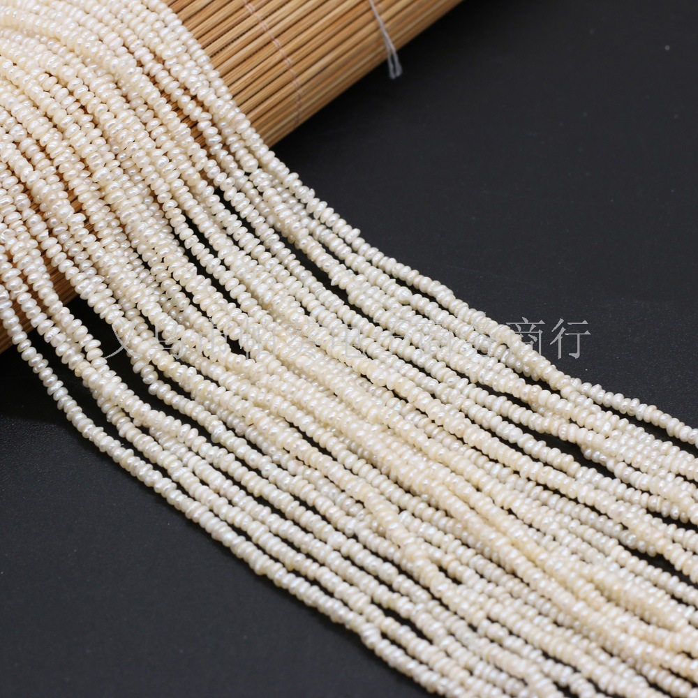 Exquisite natural freshwater pearl flat beads DIY jewelry accessories, handcrafted jewelry necklaces, semi-finished product production and wholesale pic 6