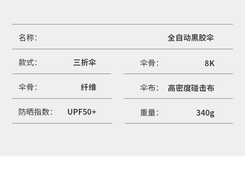 Fully automatic 8-bone outdoor umbrella, all-weather umbrella, umbrella for sun protection, automatic black rubber umbrella, folding umbrella pic 31