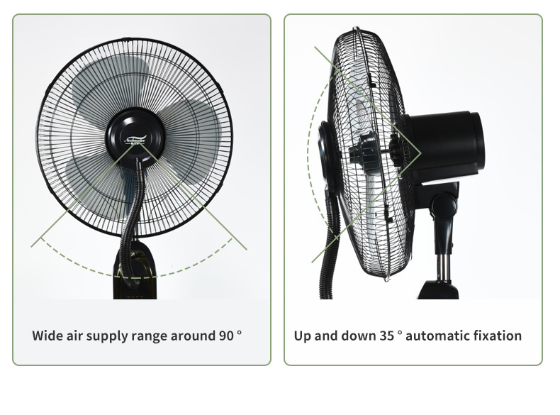 外贸喷雾电风扇家用扇落地扇遥控摇头工业加湿雾化降温大风力电扇详情12